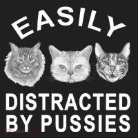 EASILY DISTRACTED BY PUSSIES Golf Towel thumb 3