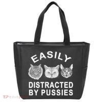 EASILY DISTRACTED BY PUSSIES Tote Bag thumb 0