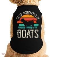 Easily Distracted By Goats Funny Jokes Sarcastic Sayings Doggie Tank thumb 0