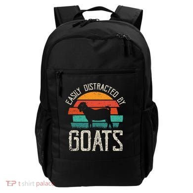 Easily Distracted By Goats Funny Jokes Sarcastic Sayings Backpack