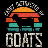 Easily Distracted By Goats Funny Jokes Sarcastic Sayings Women's Hoodie thumb 2