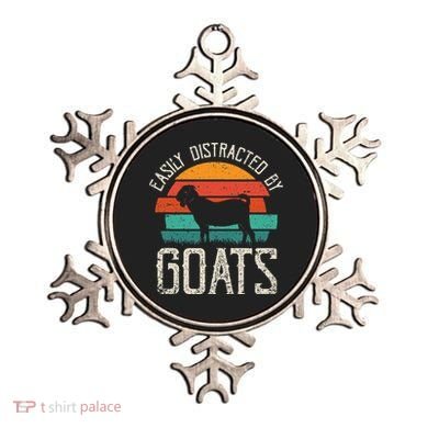 Easily Distracted By Goats Funny Jokes Sarcastic Sayings Ornament