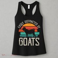 Easily Distracted By Goats Funny Jokes Sarcastic Sayings Women's Tank Top thumb 3