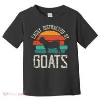 Easily Distracted By Goats Funny Jokes Sarcastic Sayings Toddler T-Shirt thumb 0