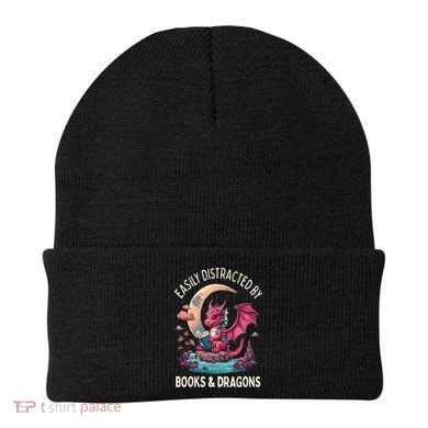 Easily distracted by books and dragons kawaii dragon reader Beanie