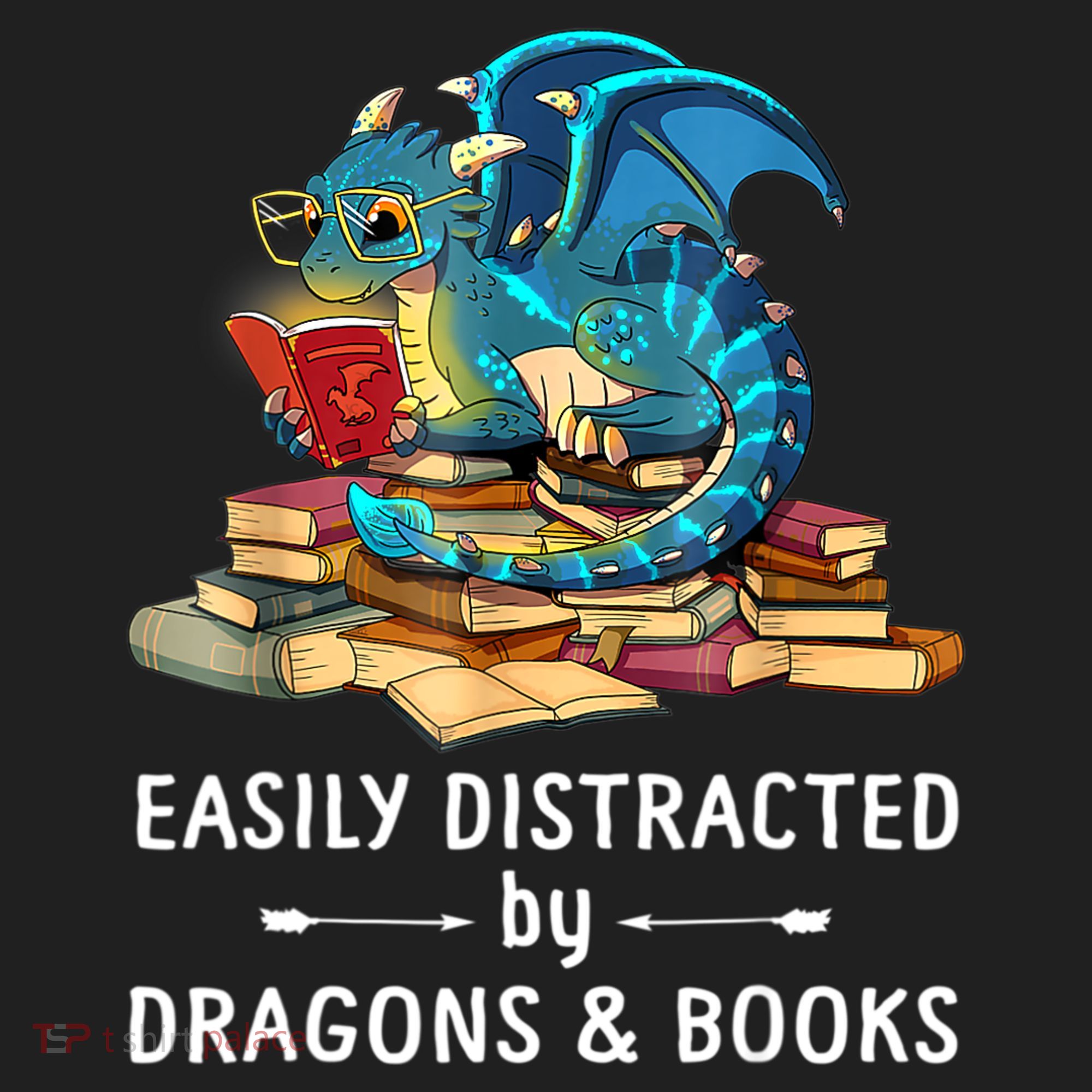 Easily Distracted By Dragons And Books Nerd Dragon Beanie