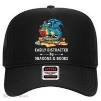 Easily Distracted By Dragons And Books Nerd Dragon Hat thumb 0