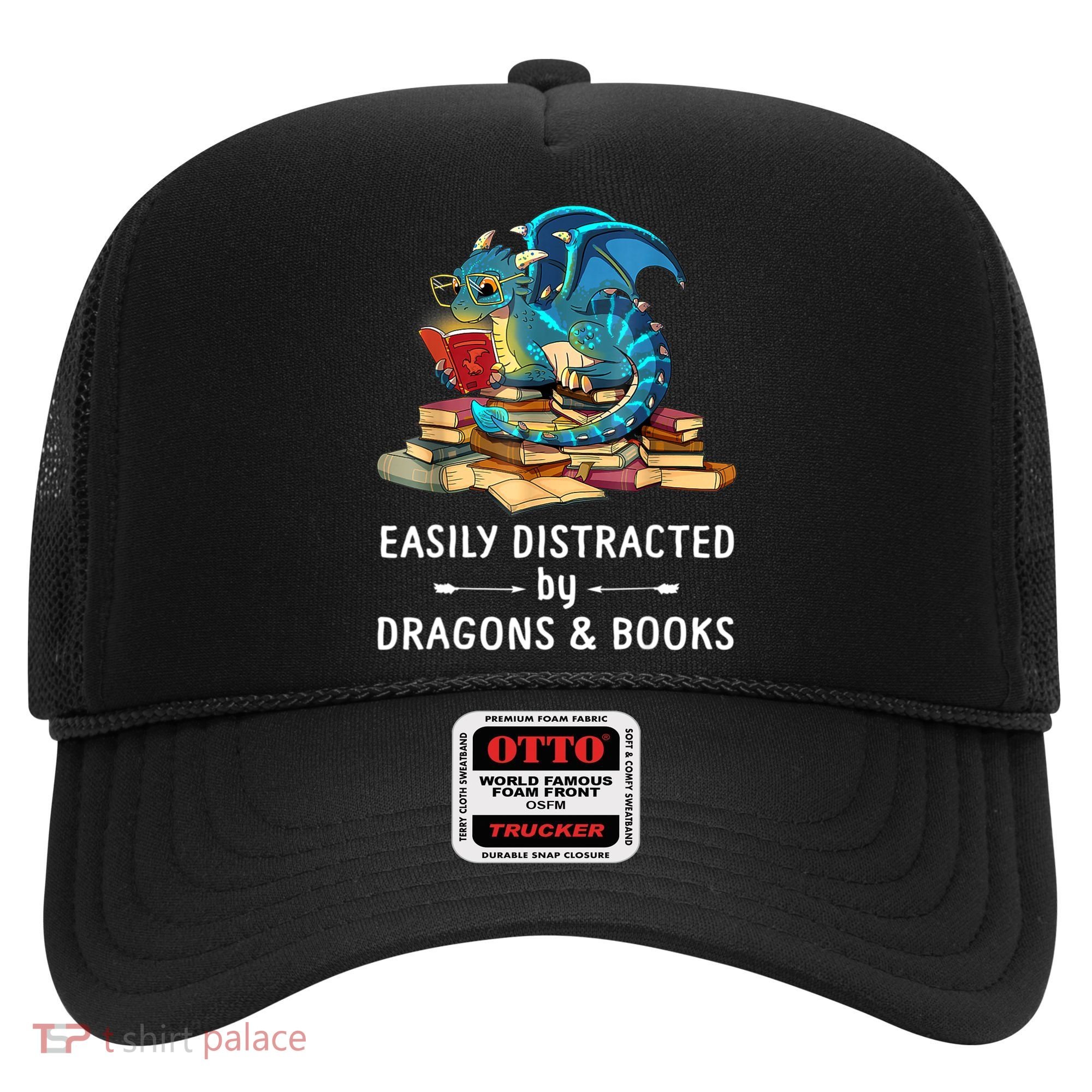 Easily Distracted By Dragons And Books Nerd Dragon Hat