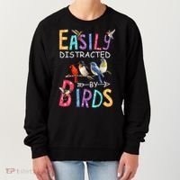 Easily Distracted By Birds Funny Bird  Women's Sweatshirt thumb 0