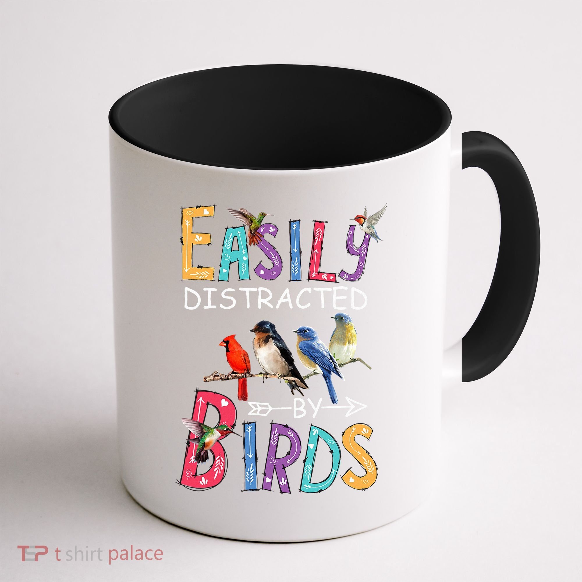 Easily Distracted By Birds Funny Bird  Coffee Mug
