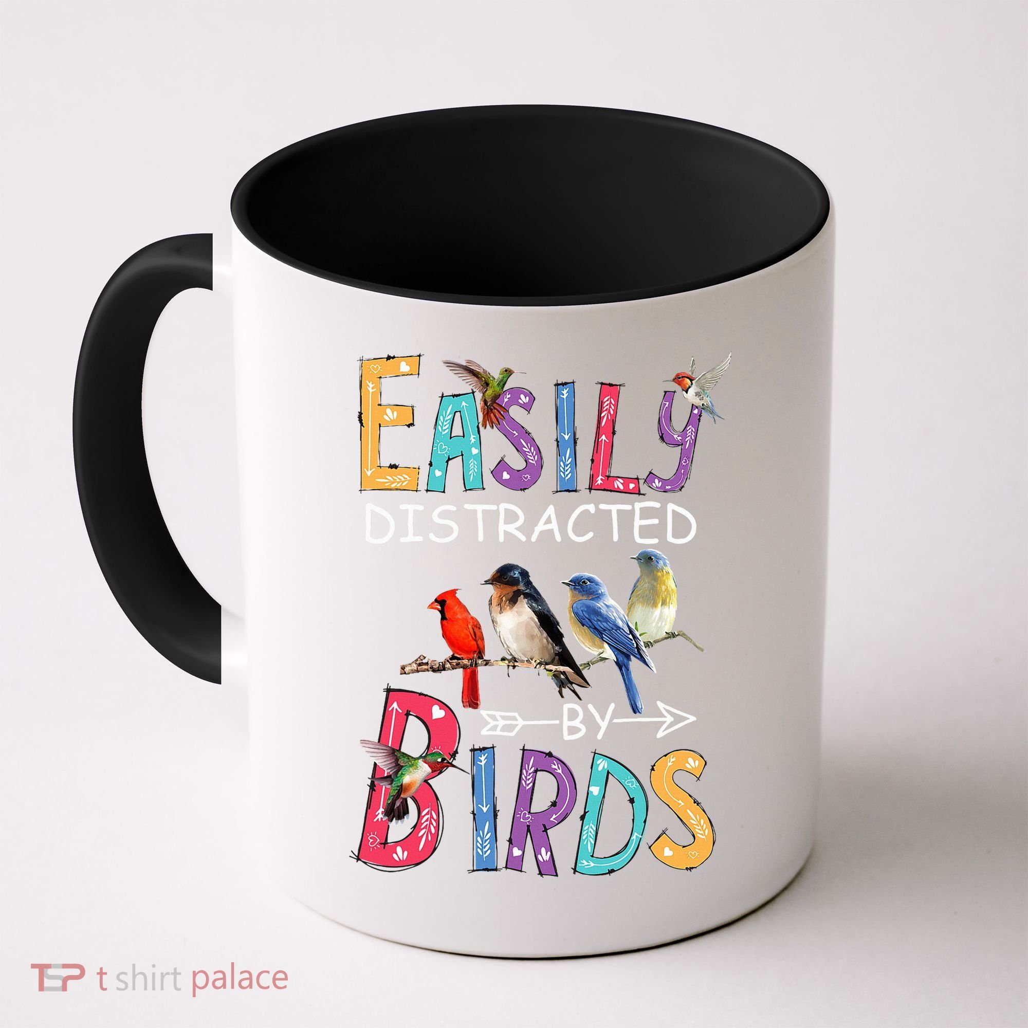 Easily Distracted By Birds Funny Bird  Coffee Mug