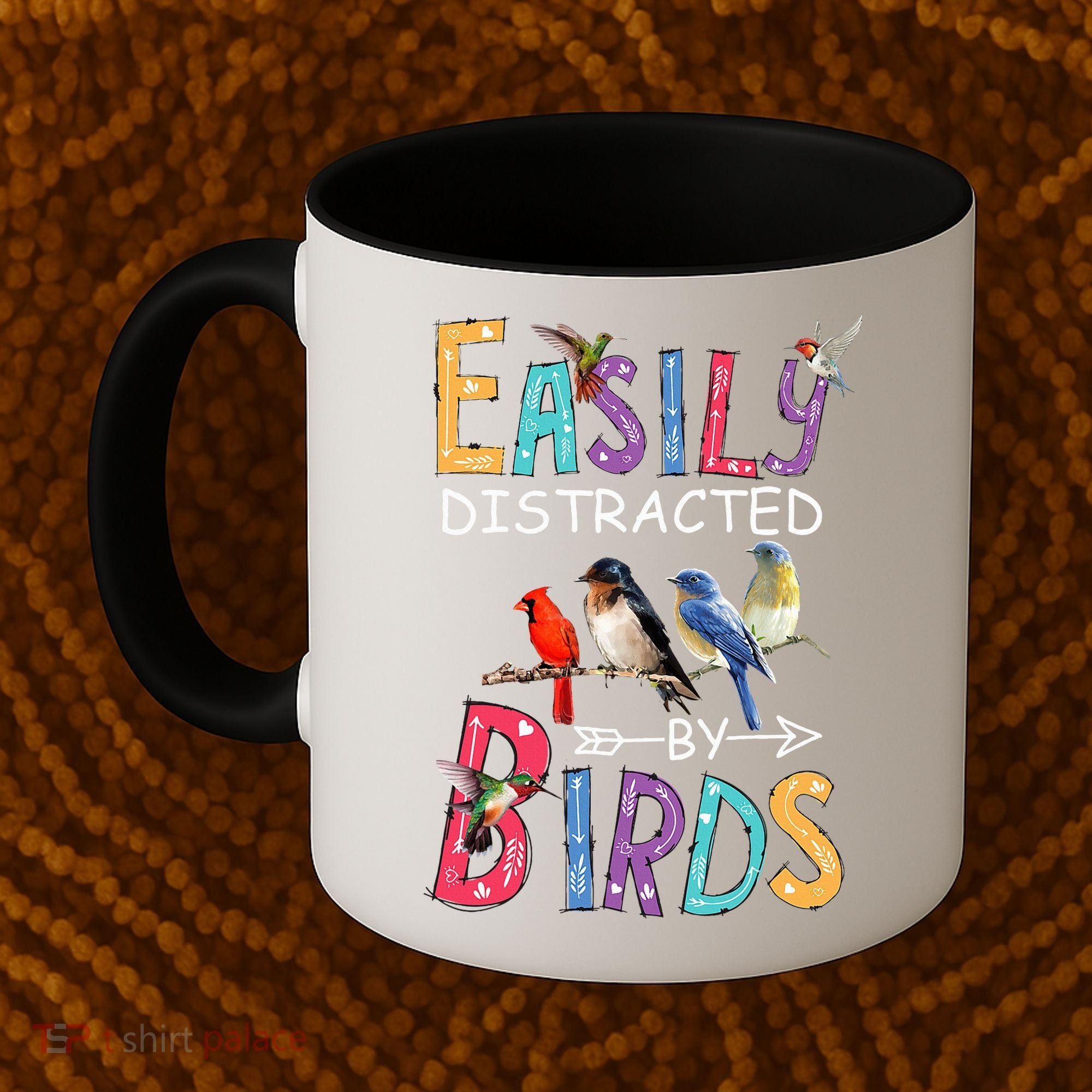Easily Distracted By Birds Funny Bird  Coffee Mug