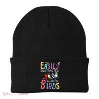 Easily Distracted By Birds Funny Bird  Beanie thumb 0