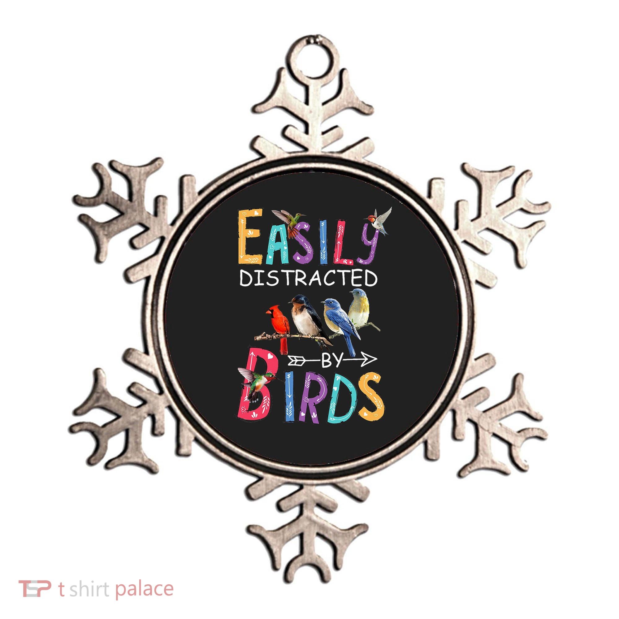 Easily Distracted By Birds Funny Bird  Ornament