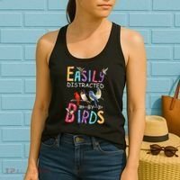 Easily Distracted By Birds Funny Bird  Women's Tank Top thumb 2