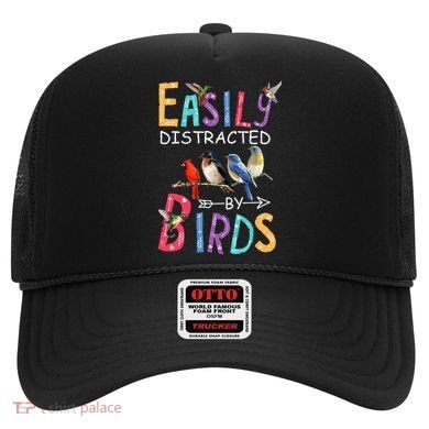 Easily Distracted By Birds Funny Bird  Hat