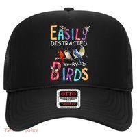Easily Distracted By Birds Funny Bird  Hat thumb 0