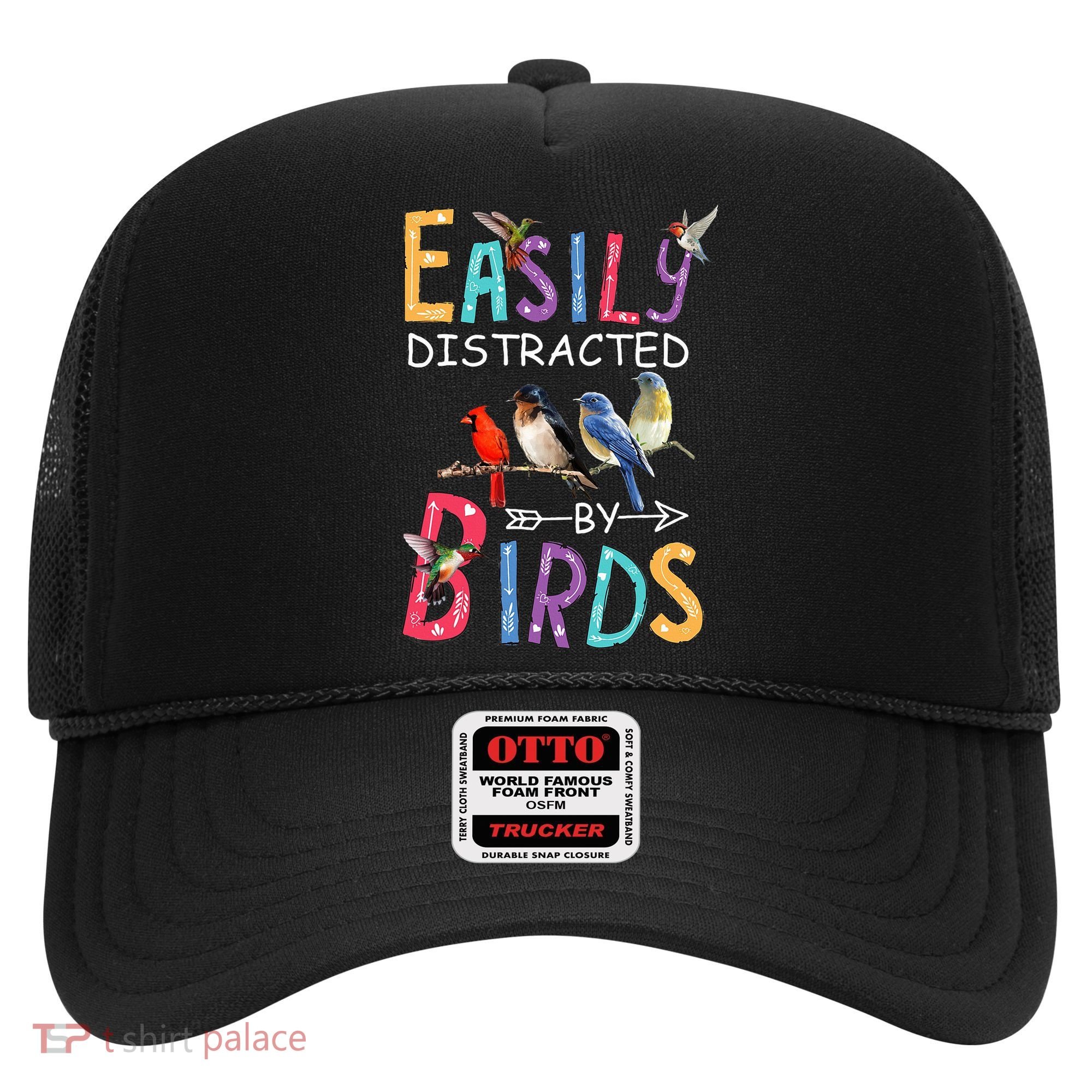 Easily Distracted By Birds Funny Bird  Hat
