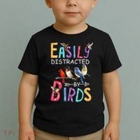 Easily Distracted By Birds Funny Bird  Toddler T-Shirt thumb 2