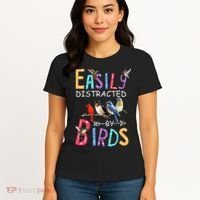 Easily Distracted By Birds Funny Bird  Women's T-Shirt thumb 4