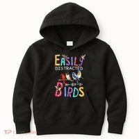 Easily Distracted By Birds Funny Bird  Kids Hoodie thumb 0