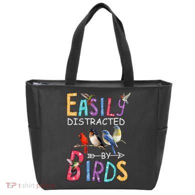 Easily Distracted By Birds Funny Bird  Tote Bag