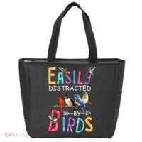 Easily Distracted By Birds Funny Bird  Tote Bag thumb 0
