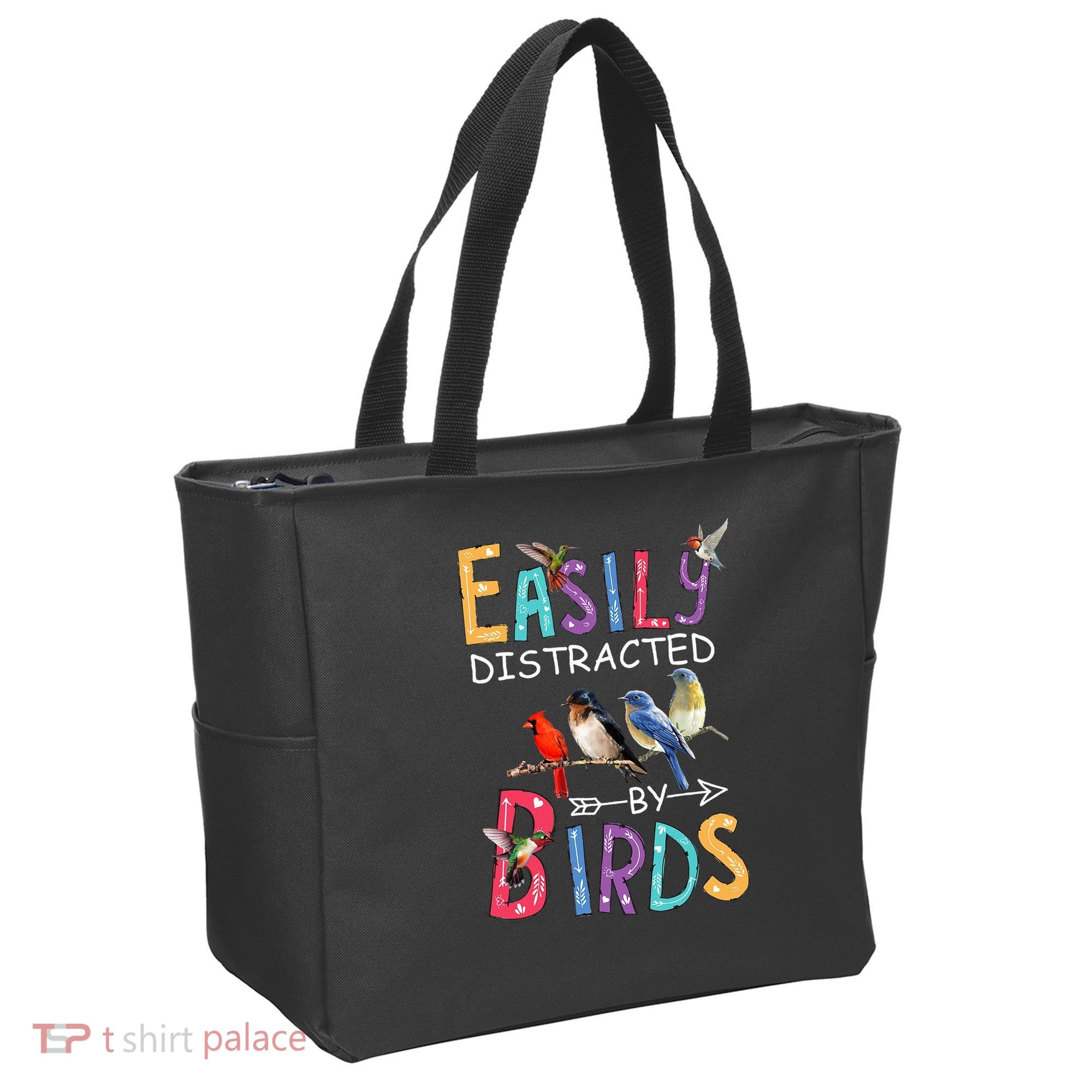Easily Distracted By Birds Funny Bird  Tote Bag