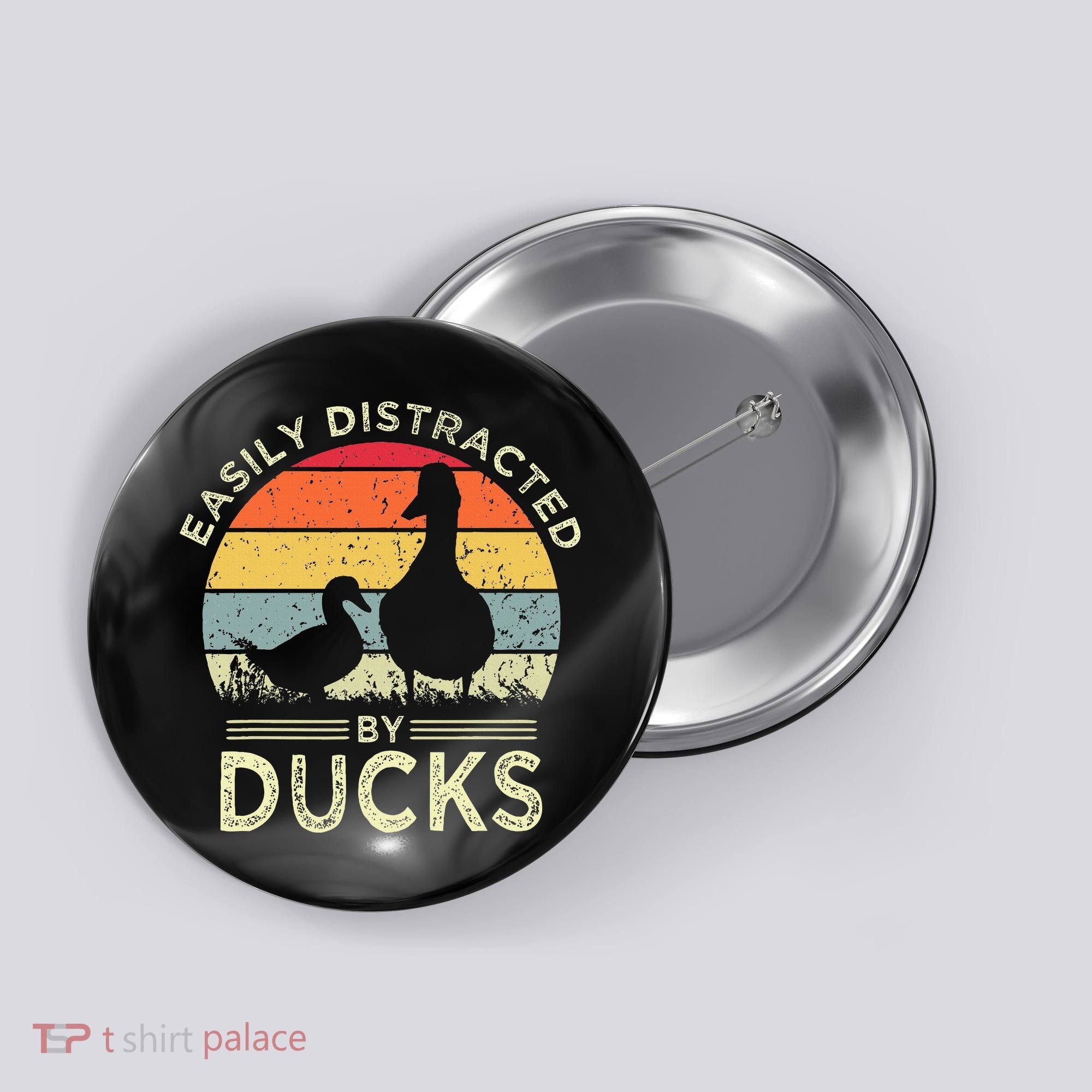 Easily Distracted By Ducks Button
