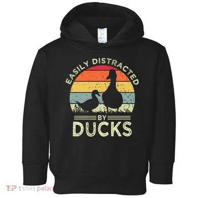 Easily Distracted By Ducks Toddler Hoodie