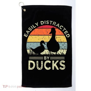 Easily Distracted By Ducks Golf Towel