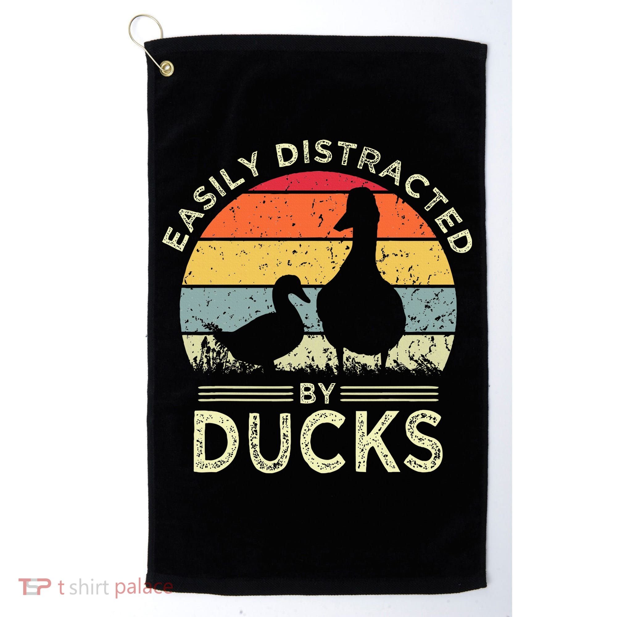 Easily Distracted By Ducks Golf Towel