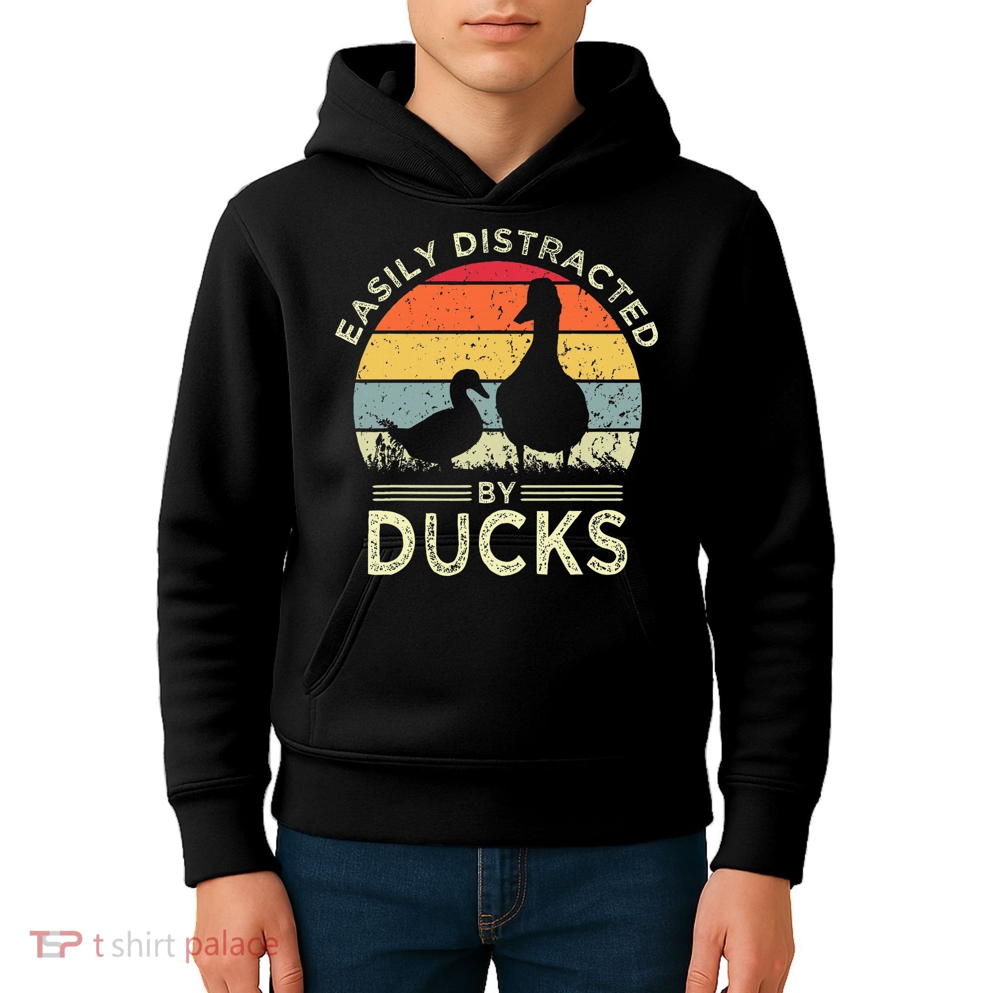 Easily Distracted By Ducks Kids Hoodie