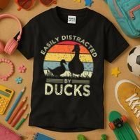 Easily Distracted By Ducks Kids T-Shirt thumb 3