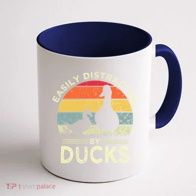 Easily Distracted By Ducks Coffee Mug back
