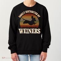 Easily Distracted By Weiners Dachshund Lovers Wiener Lovers Cool Gift Women's Sweatshirt thumb 0
