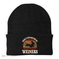 Easily Distracted By Weiners Dachshund Lovers Wiener Lovers Cool Gift Beanie thumb 0