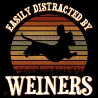 Easily Distracted By Weiners Dachshund Lovers Wiener Lovers Cool Gift Women's Hoodie thumb 2