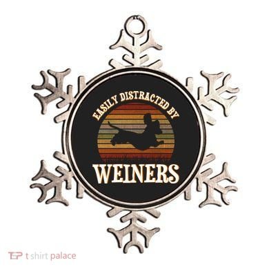 Easily Distracted By Weiners Dachshund Lovers Wiener Lovers Cool Gift Ornament