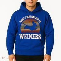 Easily Distracted By Weiners Dachshund Lovers Wiener Lovers Cool Gift Hoodie thumb 2