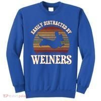 Easily Distracted By Weiners Dachshund Lovers Wiener Lovers Cool Gift Sweatshirt thumb 0