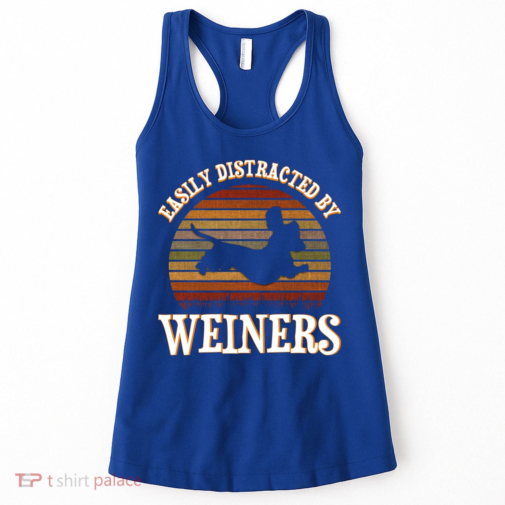 Easily Distracted By Weiners Dachshund Lovers Wiener Lovers Cool Gift Women's Tank Top