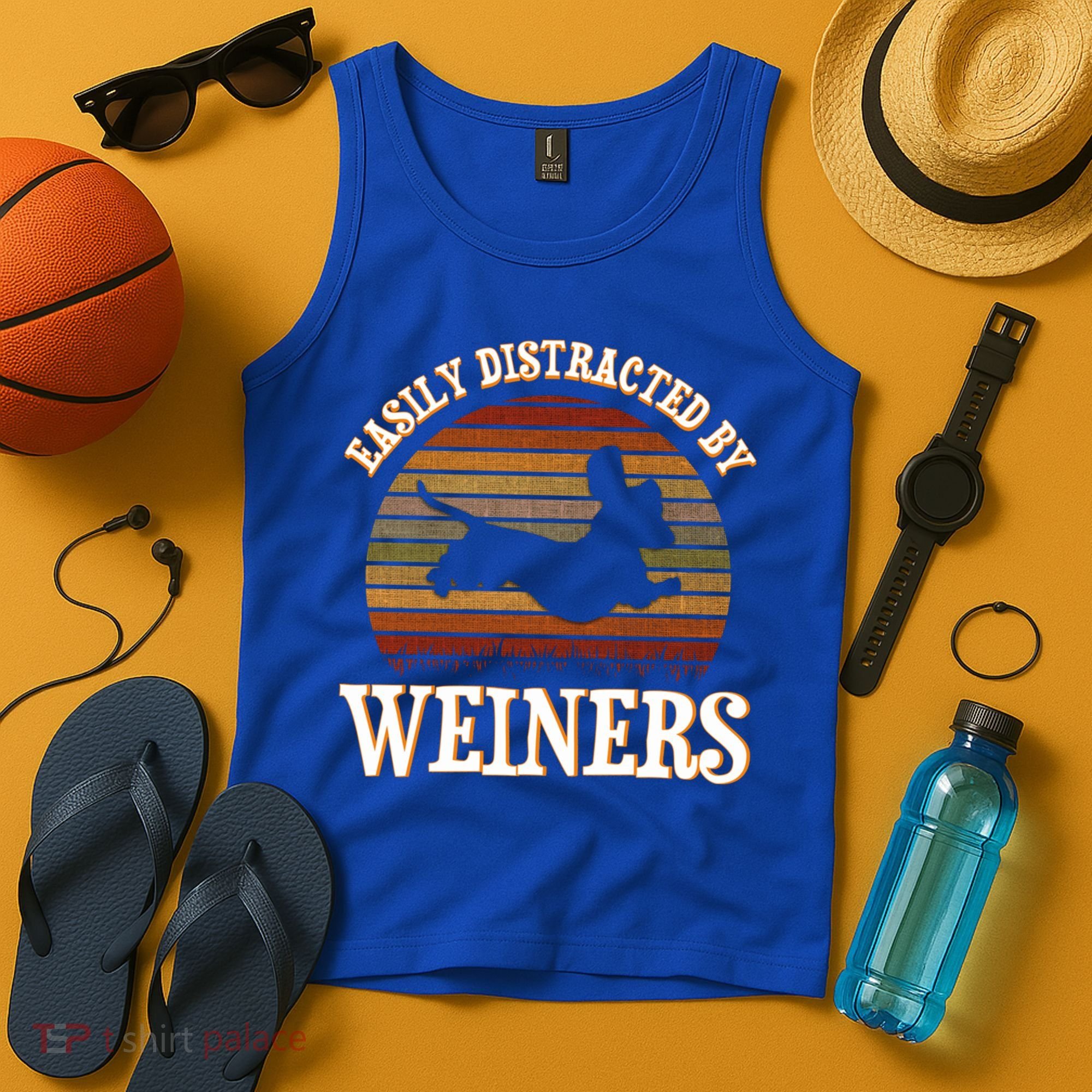 Easily Distracted By Weiners Dachshund Lovers Wiener Lovers Cool Gift Tank Top