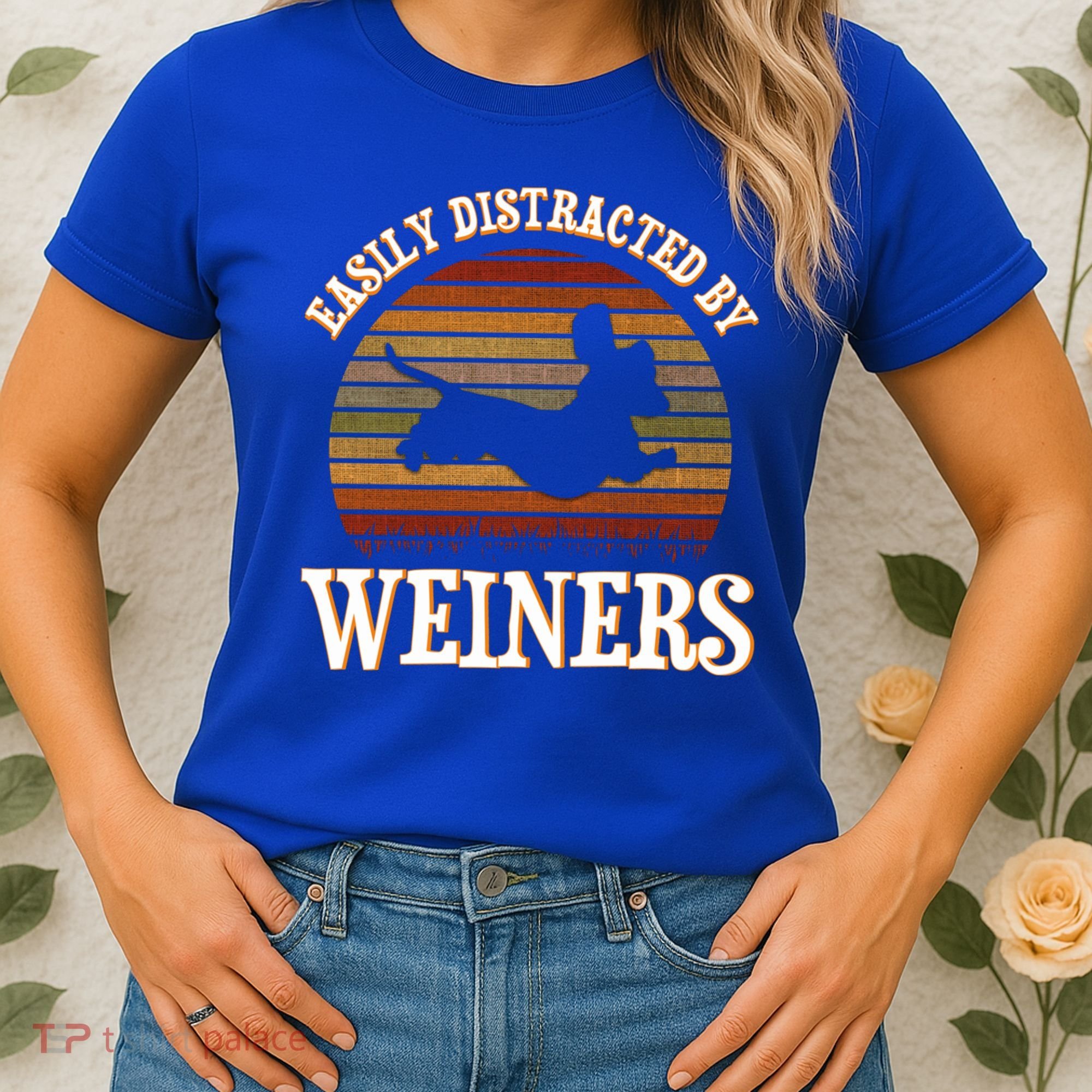 Easily Distracted By Weiners Dachshund Lovers Wiener Lovers Cool Gift Women's T-Shirt