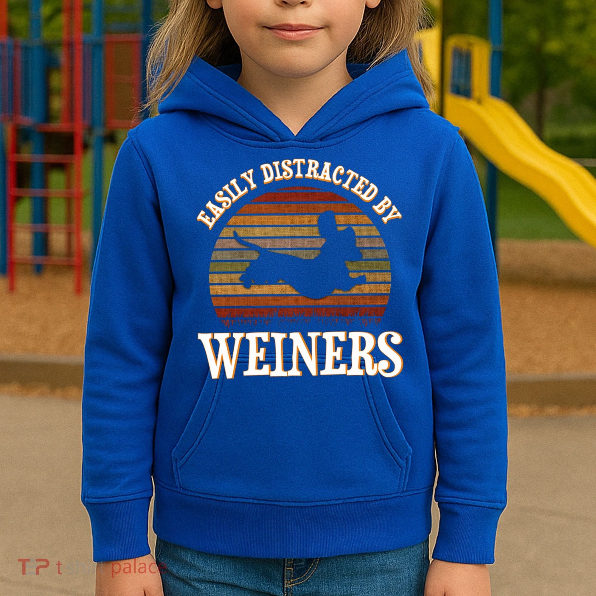 Easily Distracted By Weiners Dachshund Lovers Wiener Lovers Cool Gift Kids Hoodie
