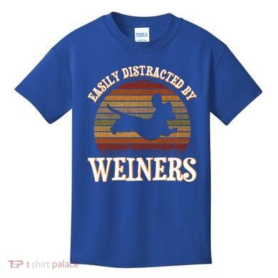 Easily Distracted By Weiners Dachshund Lovers Wiener Lovers Cool Gift Kids T-Shirt