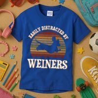 Easily Distracted By Weiners Dachshund Lovers Wiener Lovers Cool Gift Kids T-Shirt thumb 3