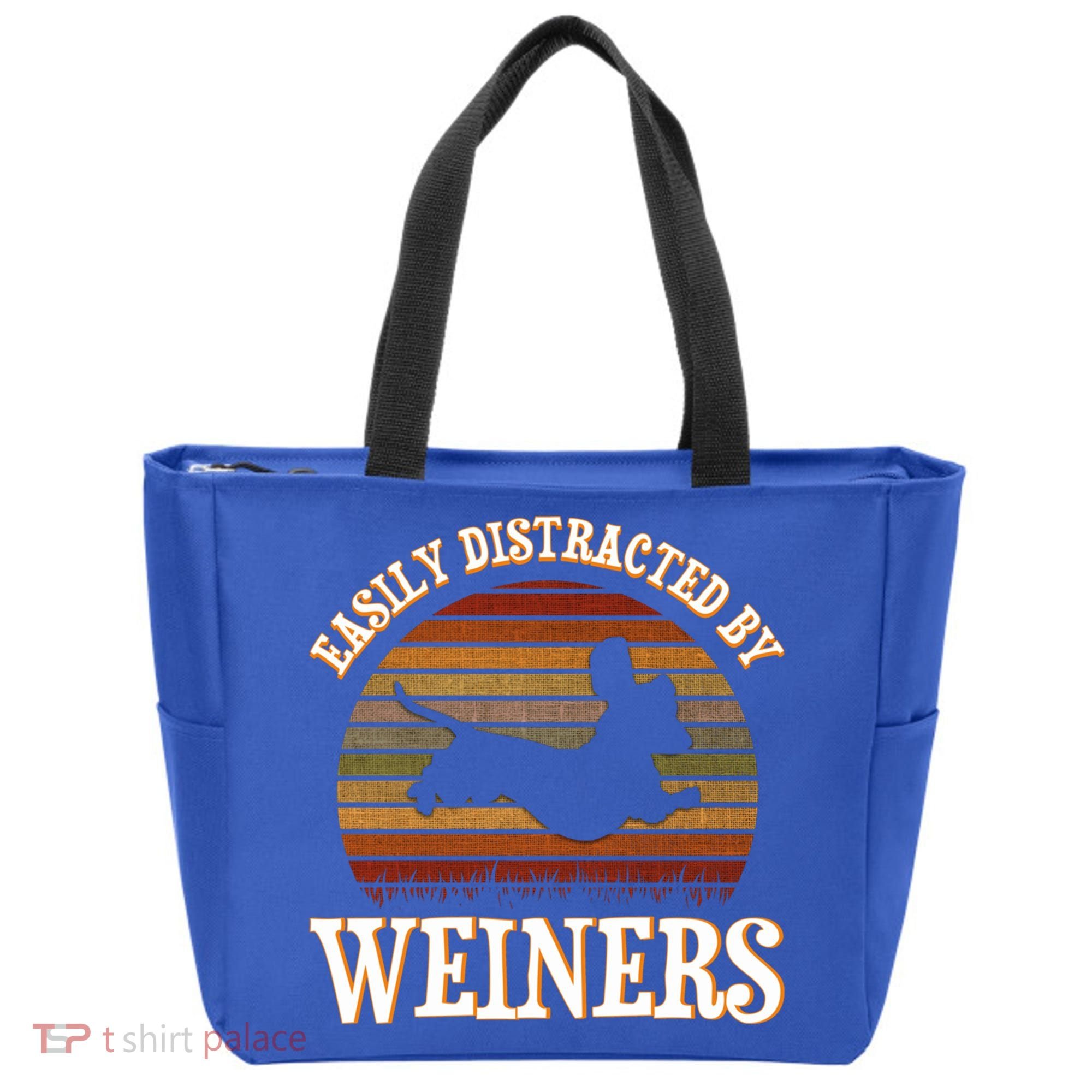 Easily Distracted By Weiners Dachshund Lovers Wiener Lovers Cool Gift Tote Bag