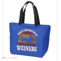 Easily Distracted By Weiners Dachshund Lovers Wiener Lovers Cool Gift Tote Bag thumb 3