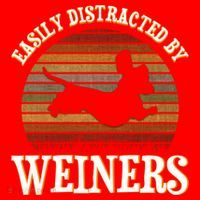 Easily Distracted By Weiners Dachshund Lovers Wiener Lovers Cool Gift Santa Hat thumb 1